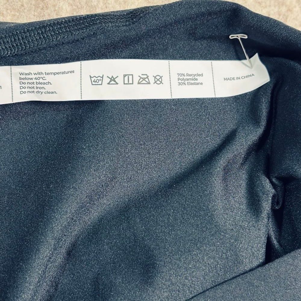 Fanka PowerBand Resistance Leggings Women 16 Black Recycled High Waist Athletic - Picture 8 of 8